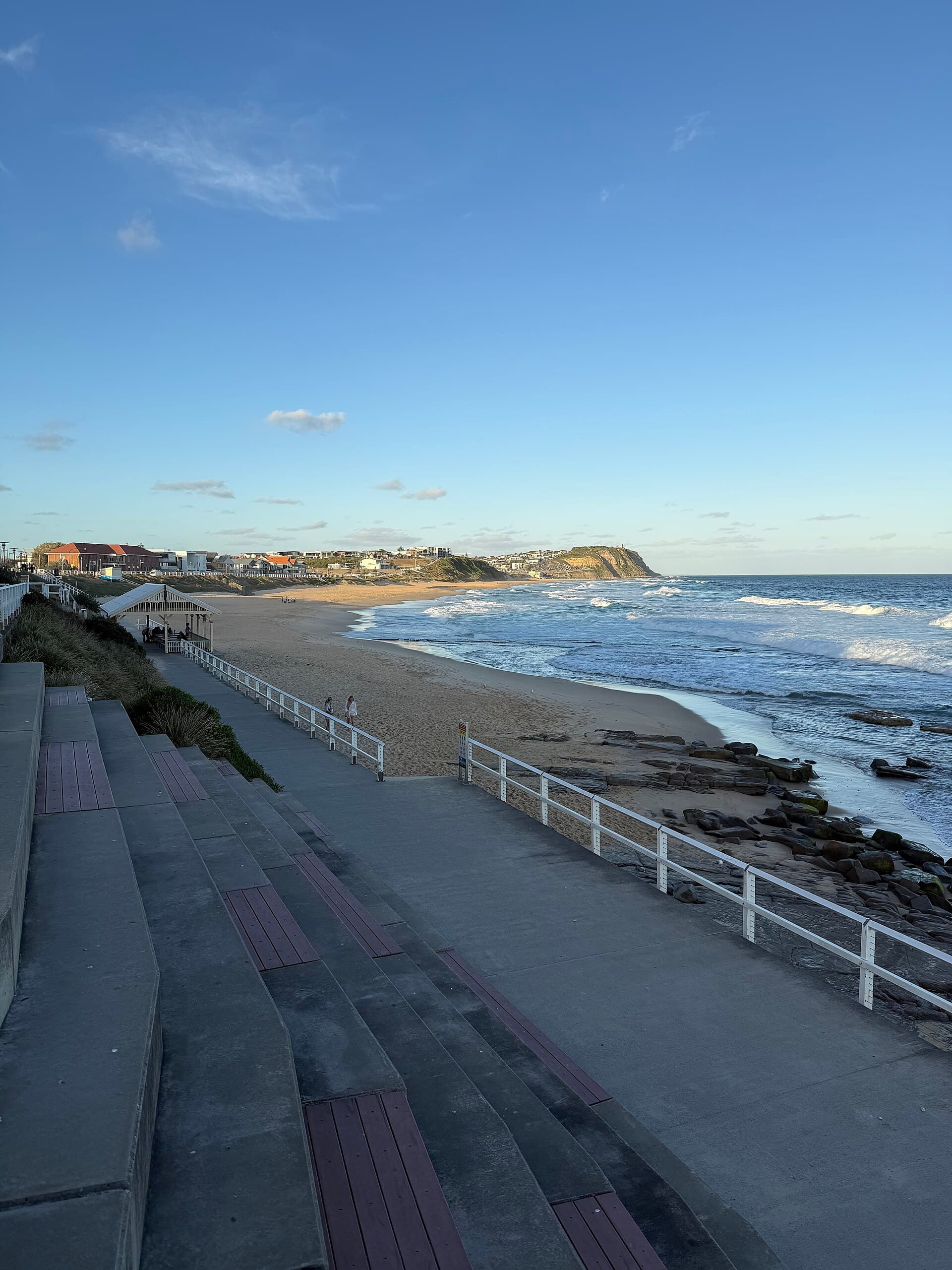 Merewether Beach looking northeast toward Bar Beach.