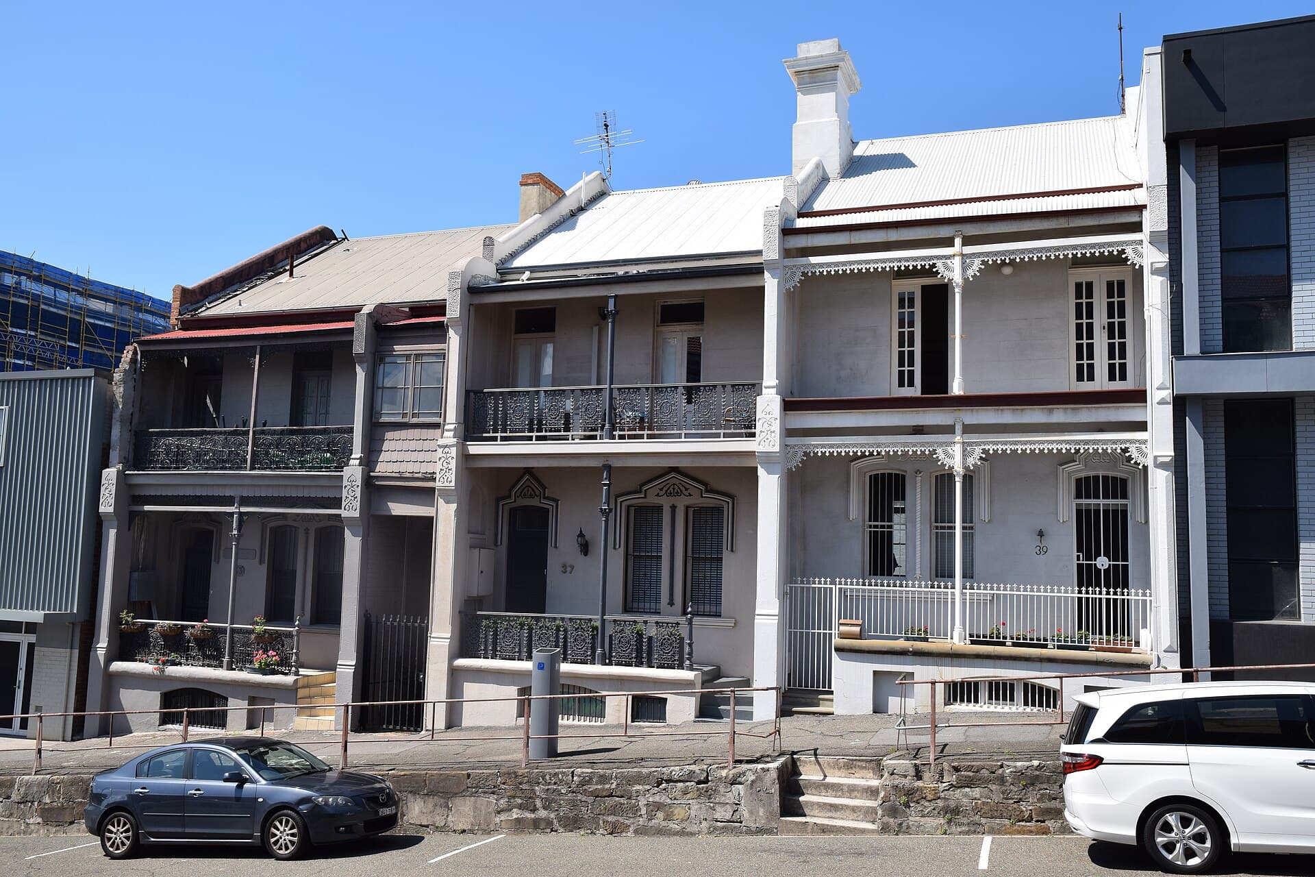 Victorian terraces in Civic, Newcastle, New South Wales.