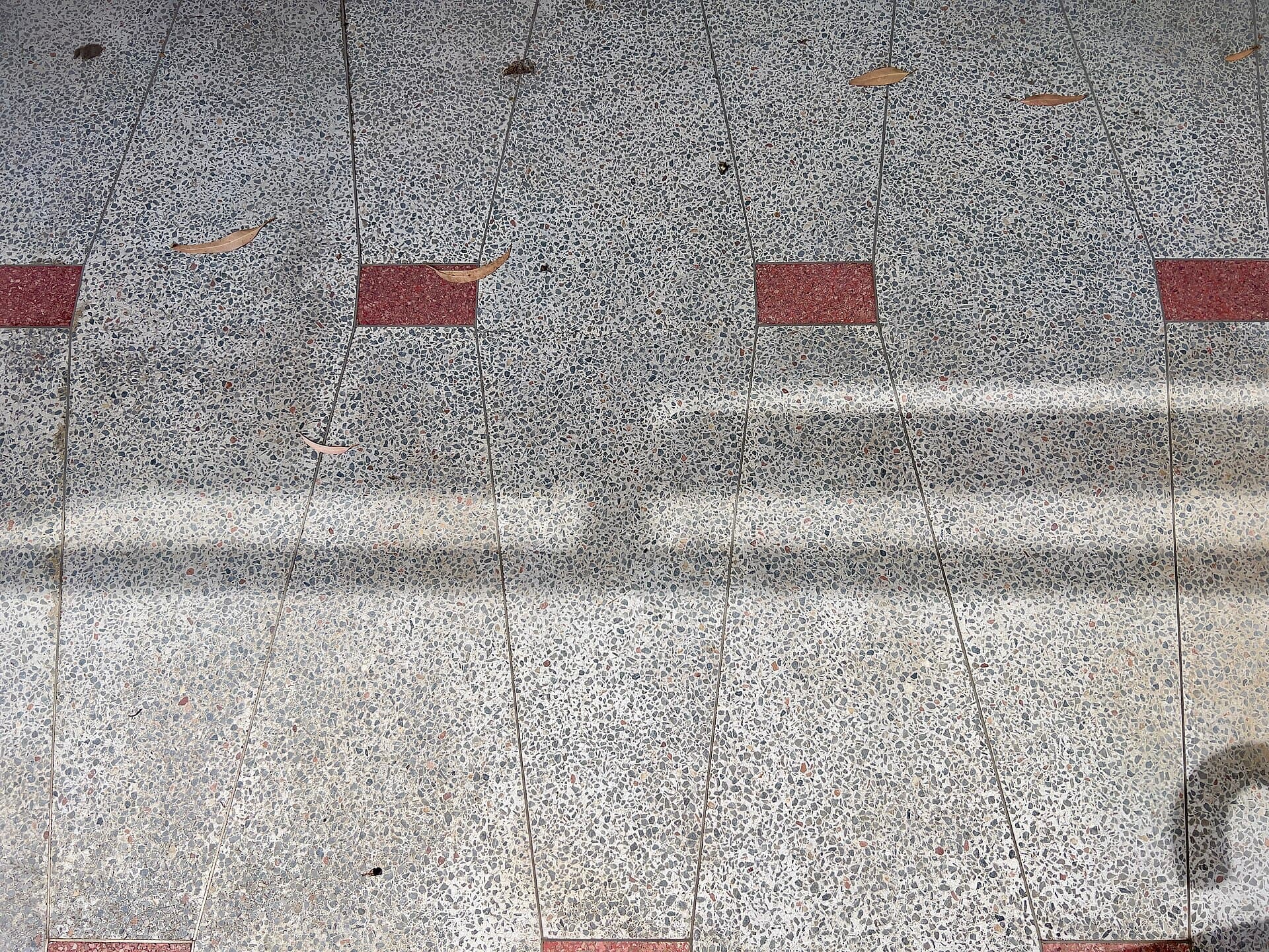 Polished concrete in a 1960s office building in Mascot, NSW.